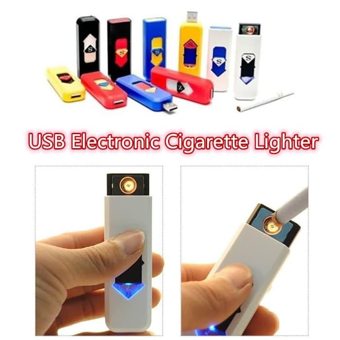USB Rechargeable Electronic Cigarette Lighter / Korek Api Elektrik - Kuning