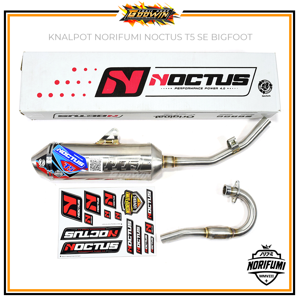 Knalpot Kenalpot Muffler Noctus T5 Original Norifumi Stainless Bore Up Crf 150l Klx Bigfoot Dt 0289