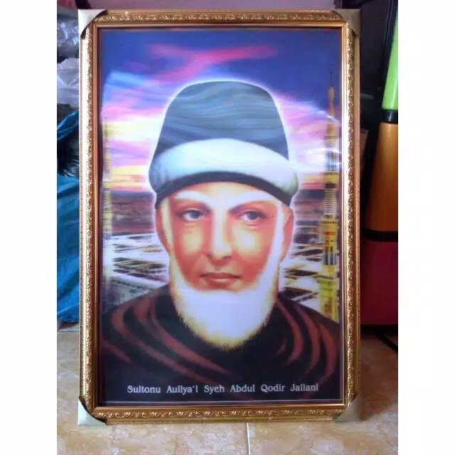 1 Set Lukisan 3 Dimensi Syeh Abdul Qodir Jaelani Dan Bingkai Ukuran 40x60cm Lazada Indonesia