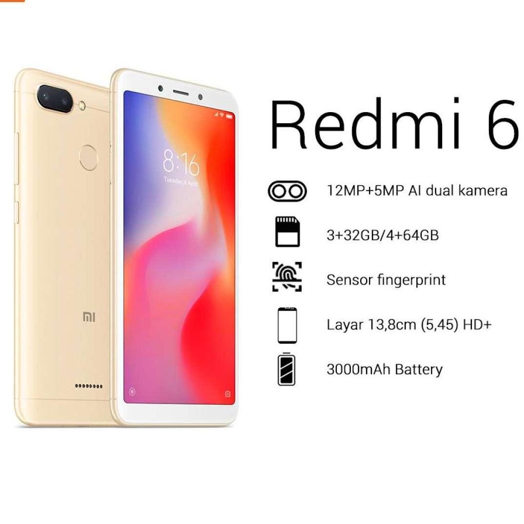 Redmi 6 3/32GB -Layar 5,45