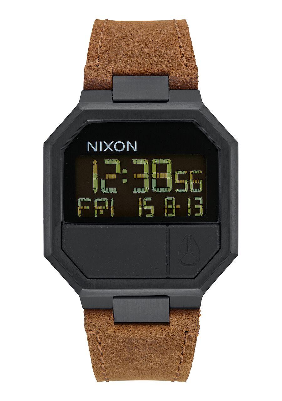 Nixon A944712 Digital Re Run Leather Black Brown Jam Tangan Pria Lazada Indonesia