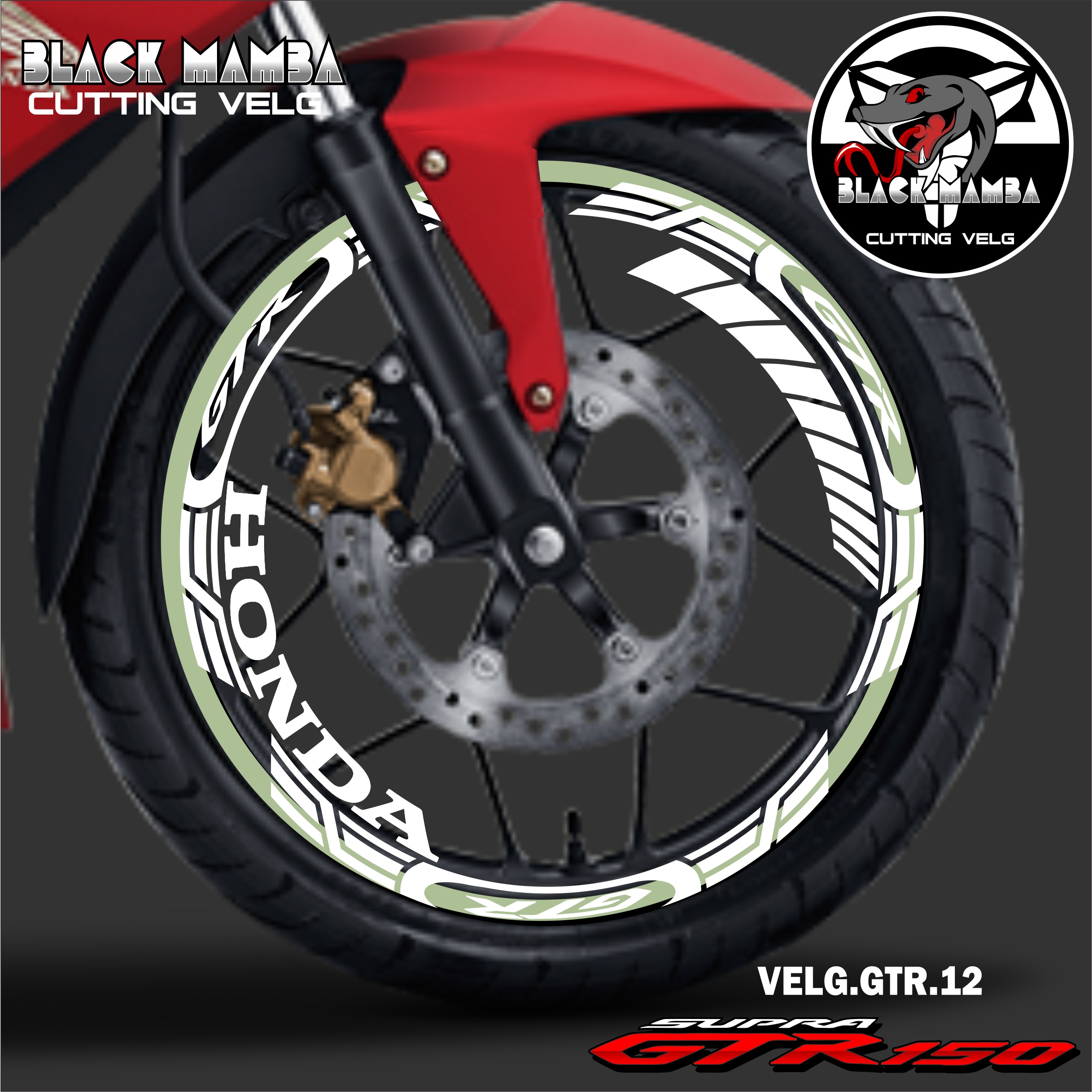 Cod Cutting Sticker Velg Honda Gtr Stiker Lis List Variasi Ban Velg Honda Gtr Lazada