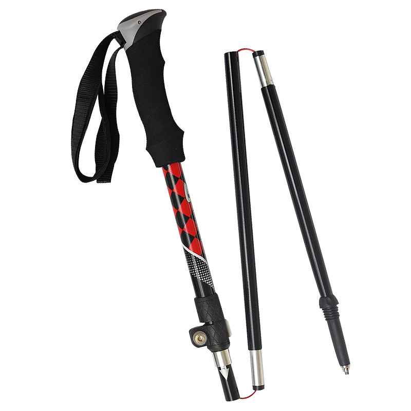 TREKPRO 38cm Carbon Fiber Folding Trekking Pole After Folding Hiking or