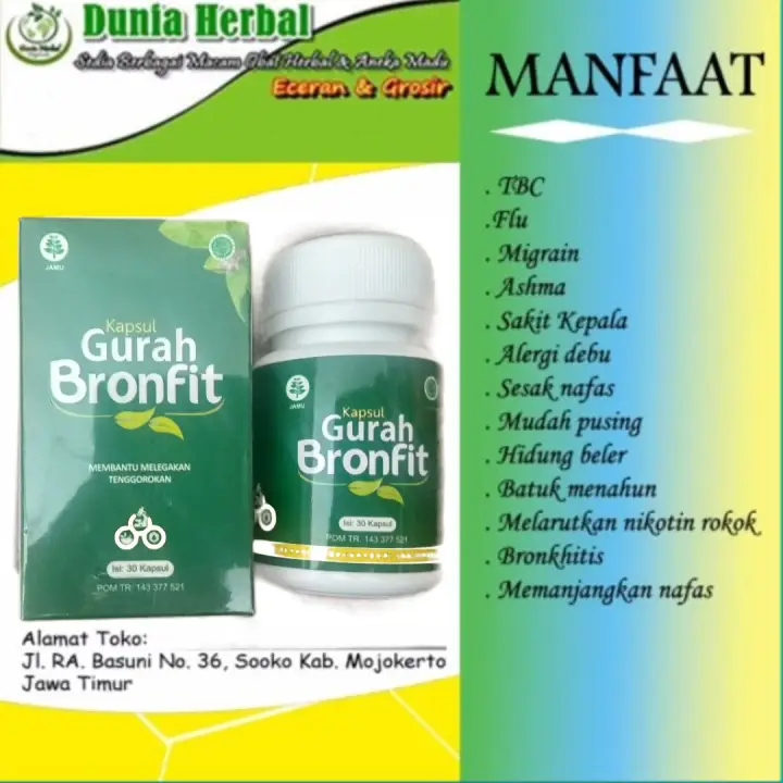 Kapsul Gurah Naturafit Bronfit Original 30 Kapsul Lazada Indonesia