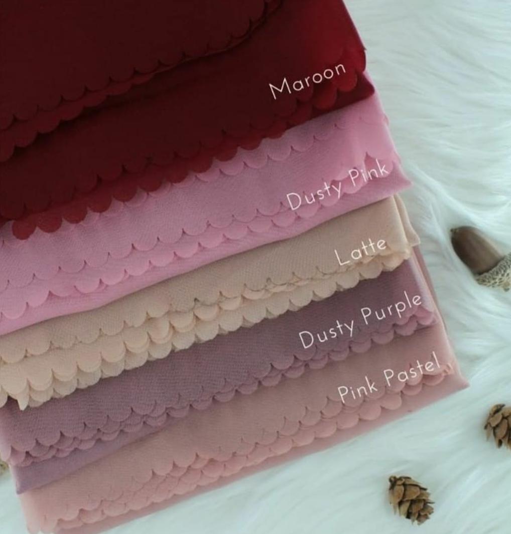 Hijab Laser Cut Bella Segiempat / Kerudung Segi empat laser / Jilbab warna terlengkap BLSC 1120
