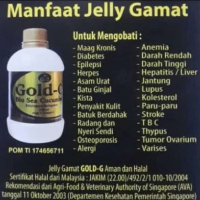 Gold G Jelly Gamat 500 Ml Lazada Indonesia