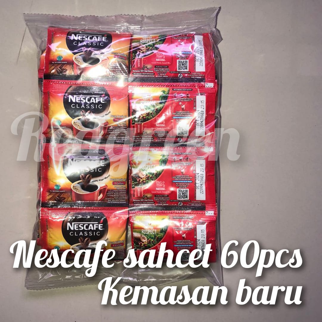 Kopi Nescafe Classic Sachet 2gram 1 pack isi 60 renceng 60pcs 60sachet
