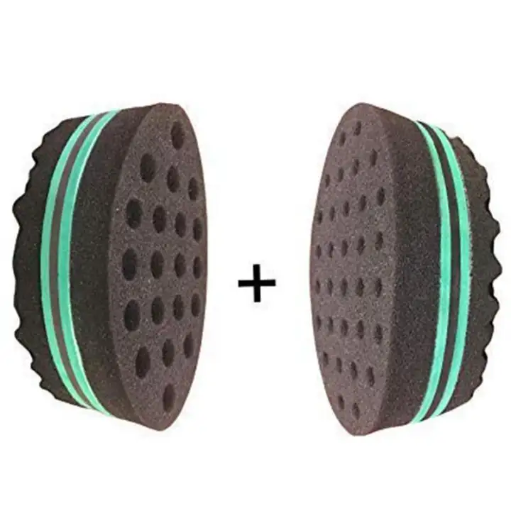 2pcs Bundled Large And Small Magic Twist Hair Curl Sponge Brush