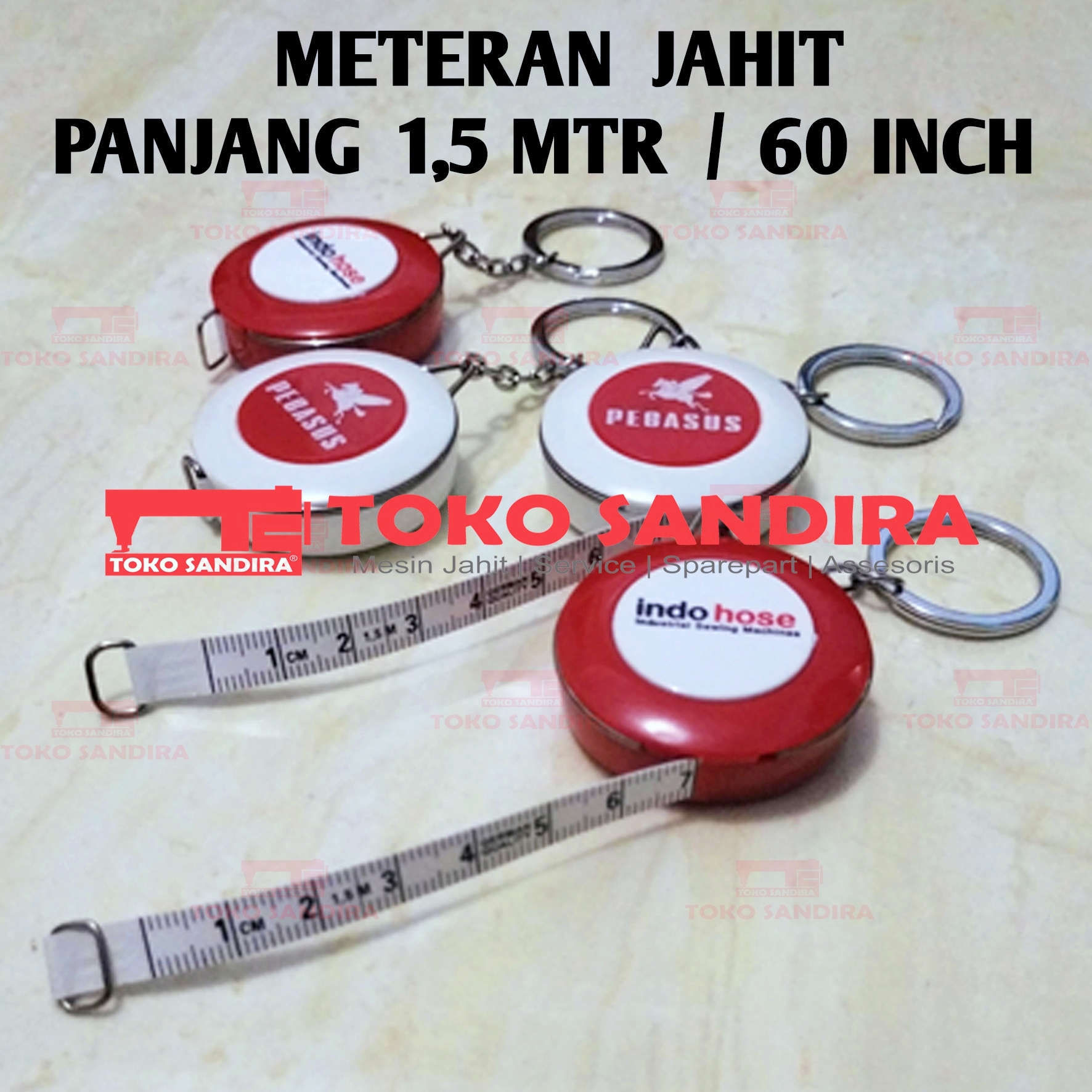 Meteran Jahit/Meteran Rol mini Bagus Kualitas Jerman merk Pegasus