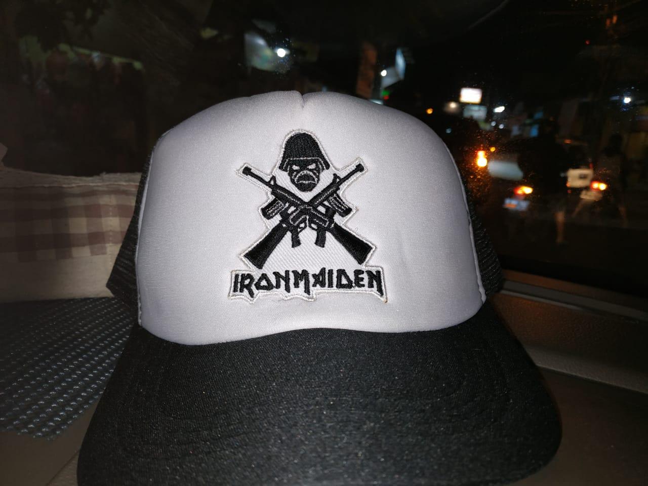 Topi Trucker Iron Maiden Bordir 