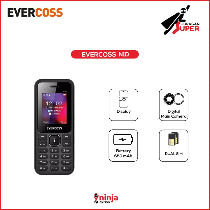 Evercoss N1d Dual Sim Torch Camera Support Micro Sd Hp Evercoss Jadul Candybar Phone Garansi Resmi Lazada Indonesia