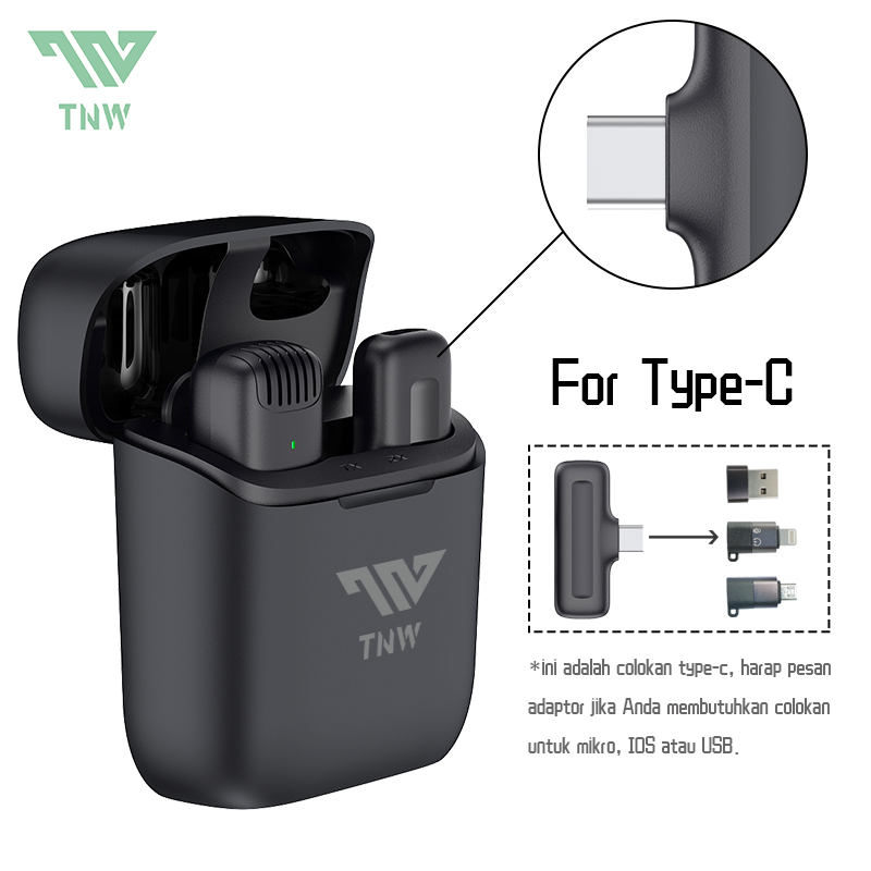 TNW Wireless Lavalier Microphone with Charging Case Mikrofon Clip on