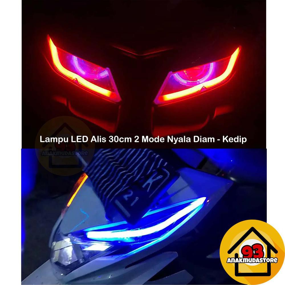 LA02 Lampu Alis Selang 2 Mode Lampu DRL Senja LED 30 Variasi Lampu CBR NMax AEROX PCX Vario Beat Lazada Indonesia