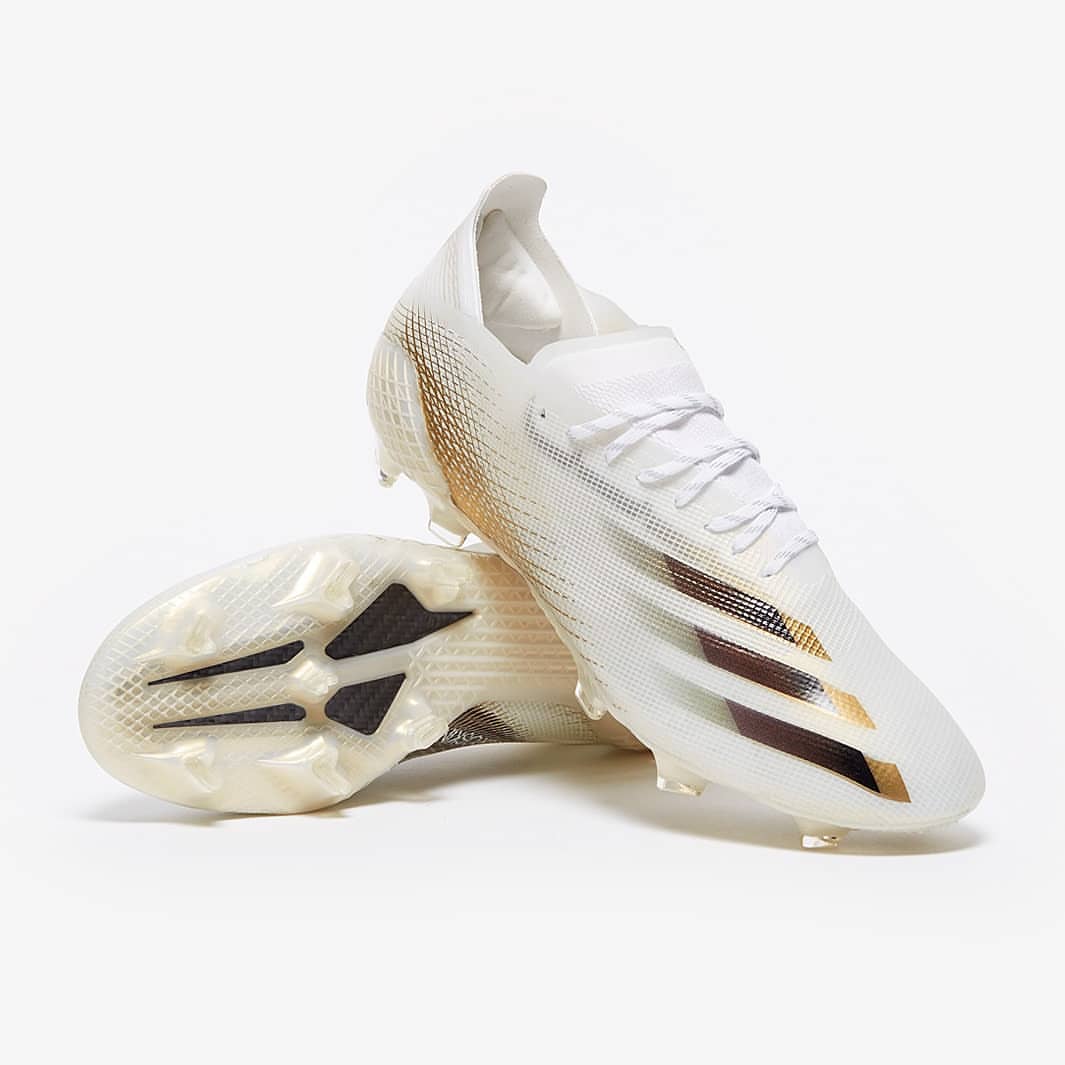 SEPATU BOLA MURAH ORIGINAL IMPORT TERBARU Adidas X Ghosted .1 White Metalic Core Black Gold - Soccer