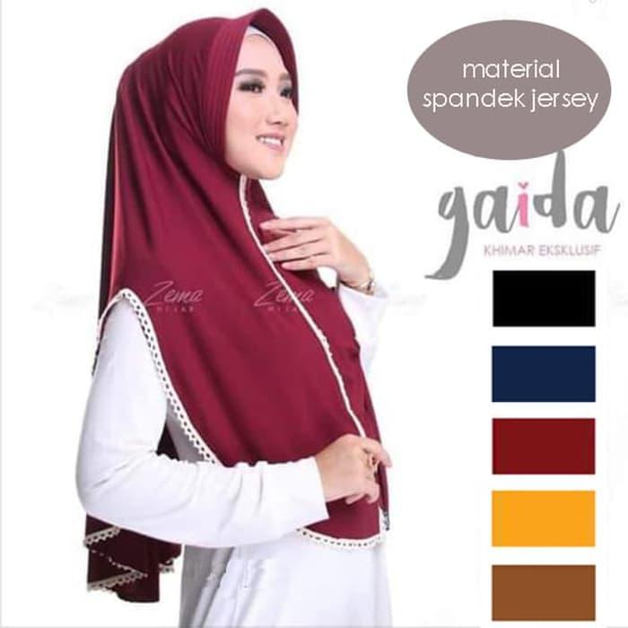 Mesh Jilbab Instan / Hijab Instan Gaida Renda - GAIDA HIJAB INSTANT KHIMAR - 1 PC
