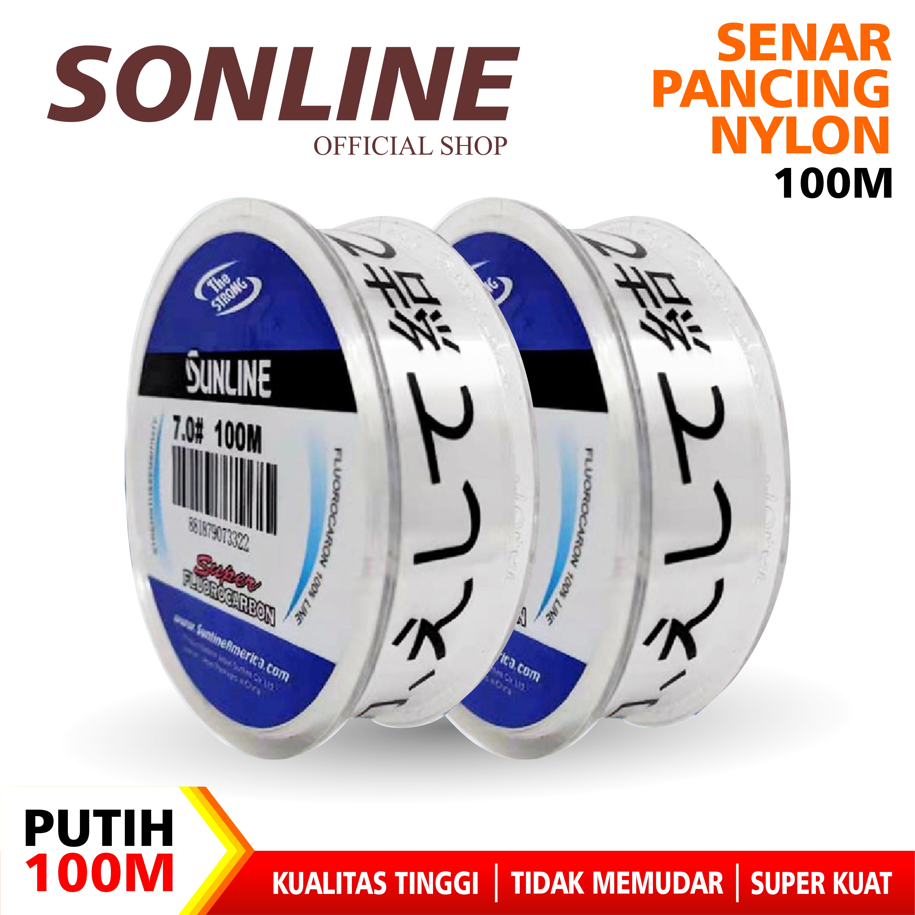 Jual Senar Pancing Fluorocarbon Super Strong Japanese Fishingline 100M - 1  - Kota Bandung - 1nampan