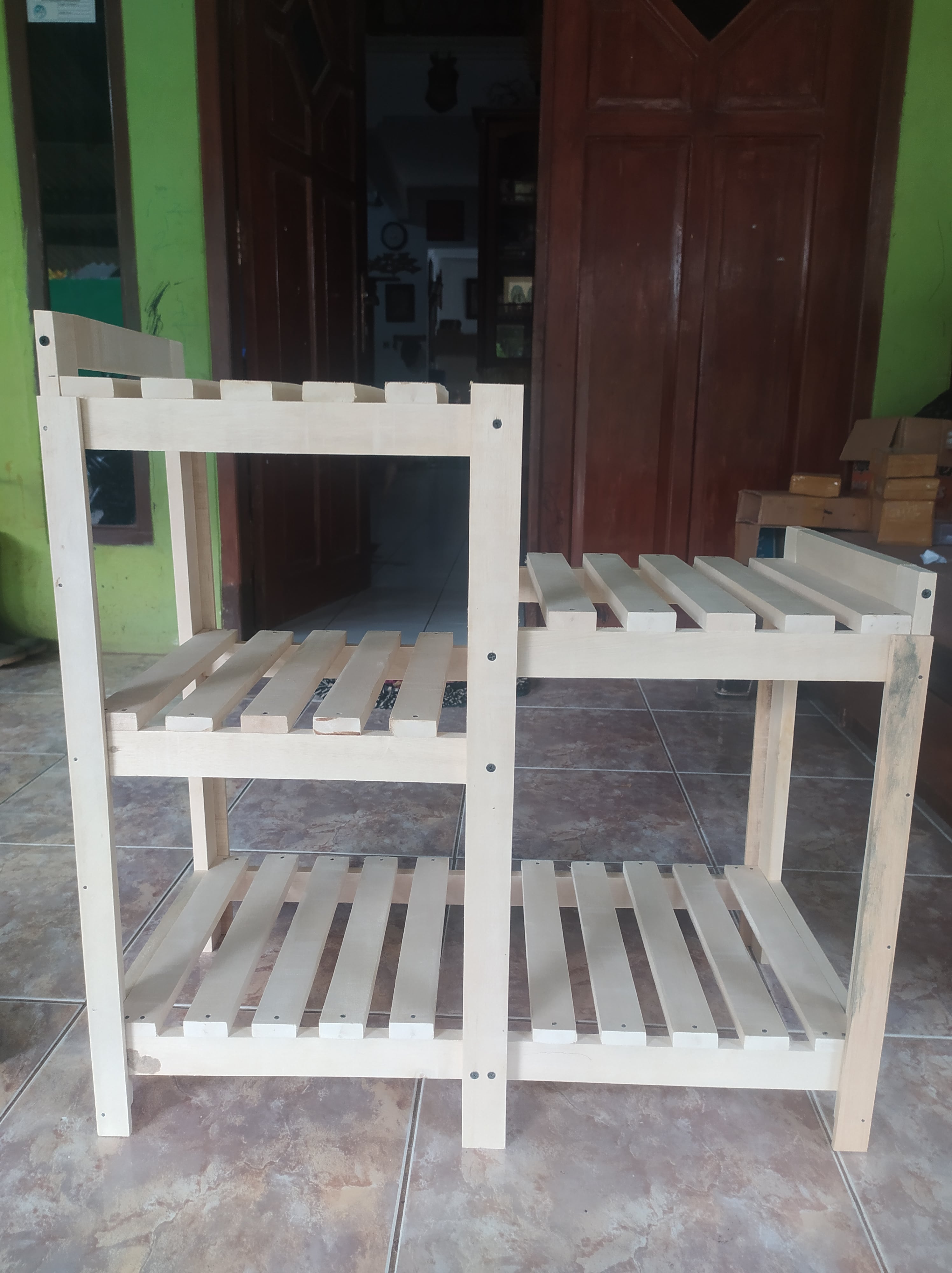 rak galon rak serbaguna dari kayu murah real pick rak dispenser galon