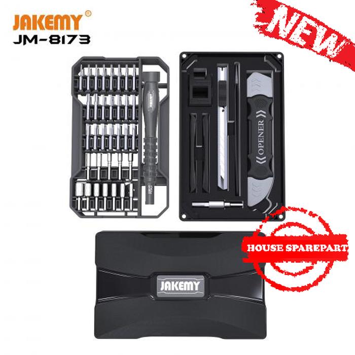 MURAH![BISA COD] Jakemy JM-8173 69 in 1 Obeng Set HP For Iphone Macbook Laptop Jam