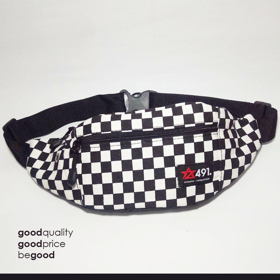 Begood tas selempang besar pola catur - termurah