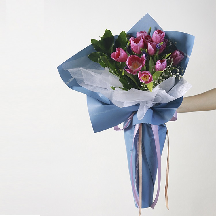Jual [5 Lembar] Kertas Motif LV Bunga Buket Flower Wrapping Paper