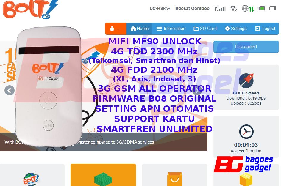 cara unlock modem bolt 4g zte mf90 firmware