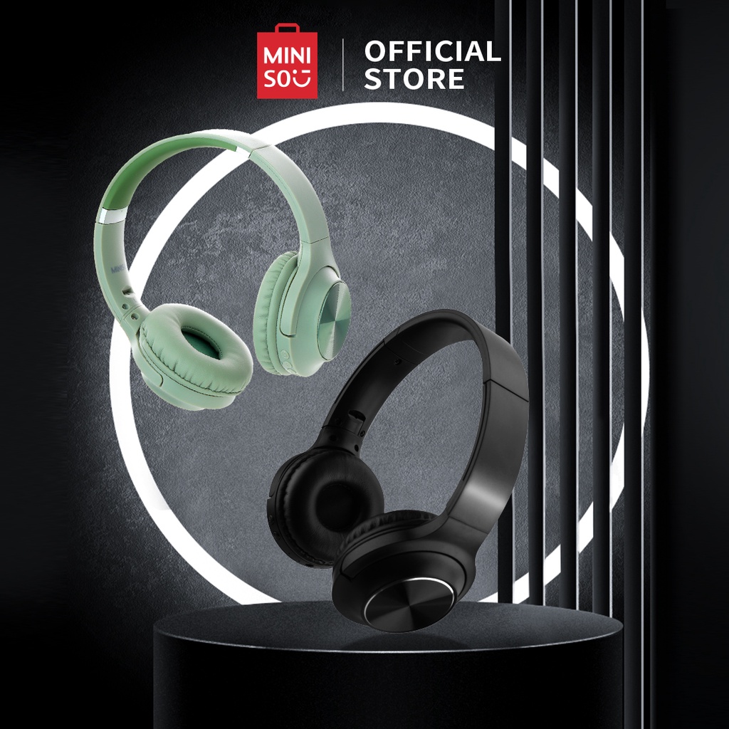 MINISO Headset Bluetooth Headphone Wireless Henset Bloetooth