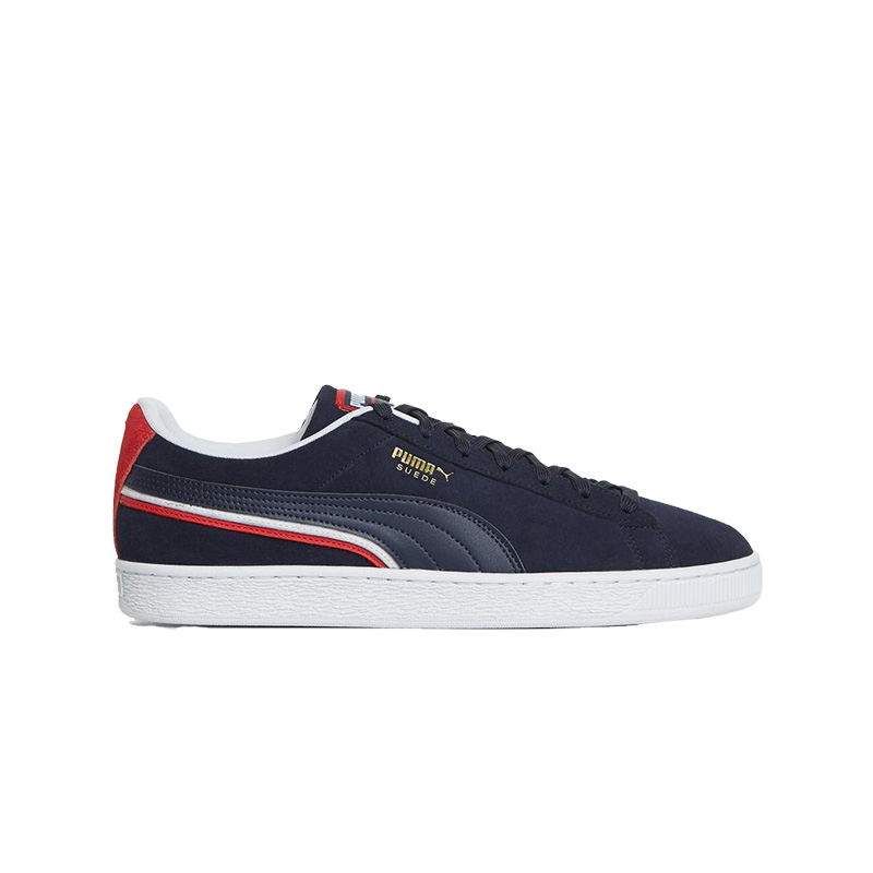red puma shoes suede