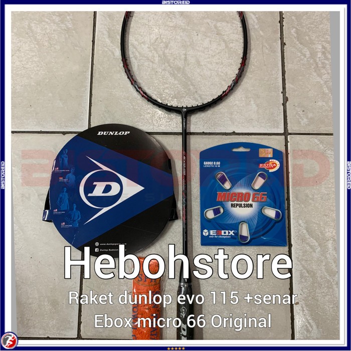 Ready Dunlop Evo Evo Raket Badminton Original Ebox Micro Perlengkapan Aksesoris