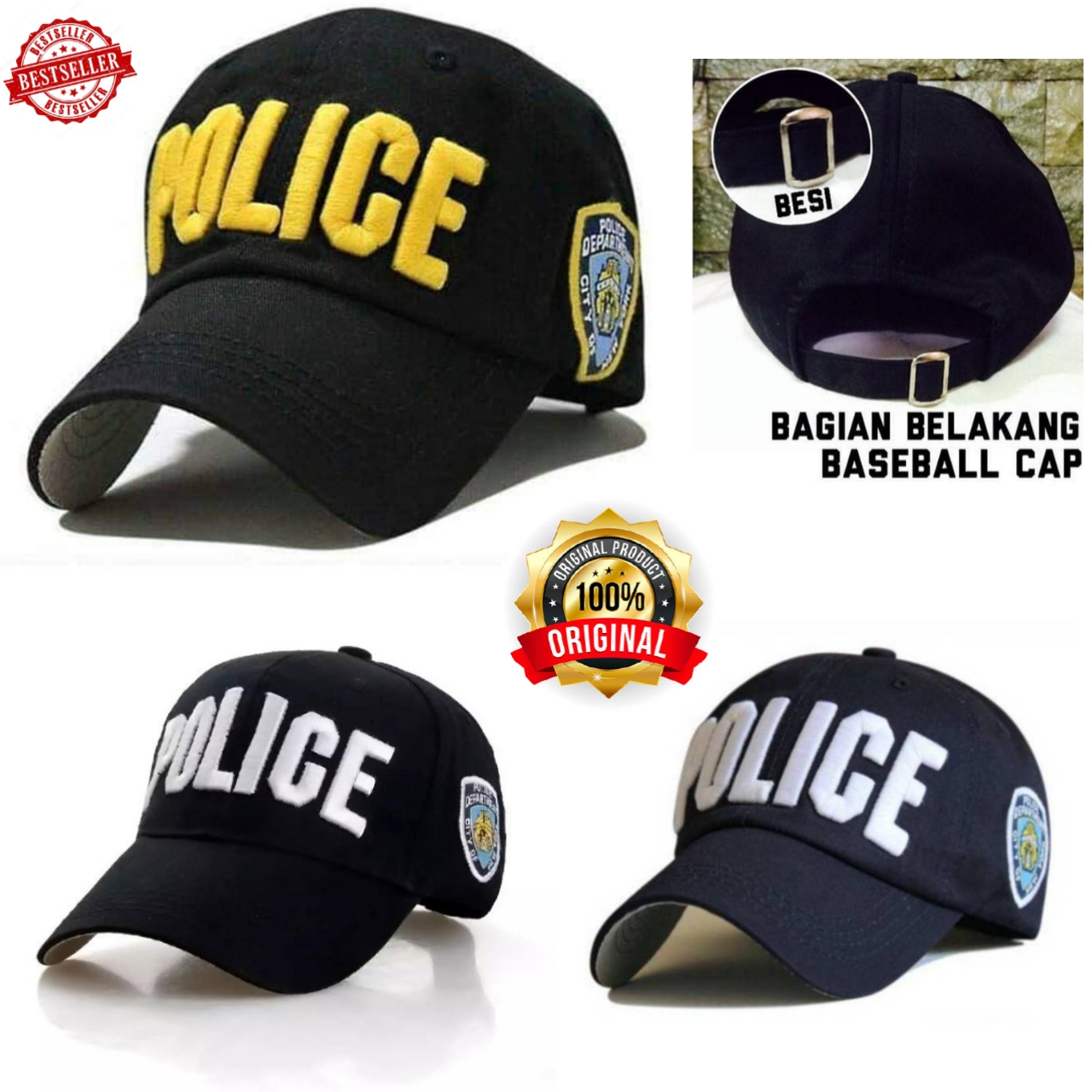 Jual Police Baseball Cap Terbaru - Jun 