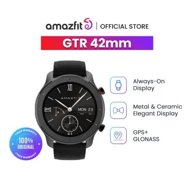 Amazfit GTR 42 mm Sport Elegant Fashion Style Smartwatch Original Bluetooth GPS Smart Device Garansi Resmi