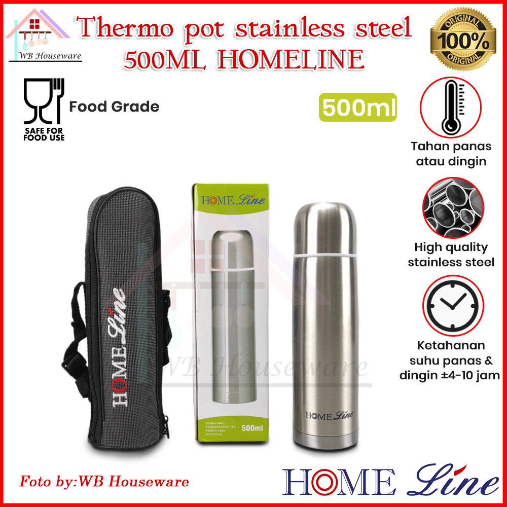 HOME LINE Termos air panas / dingin tahan lama stainless steel / vacuum