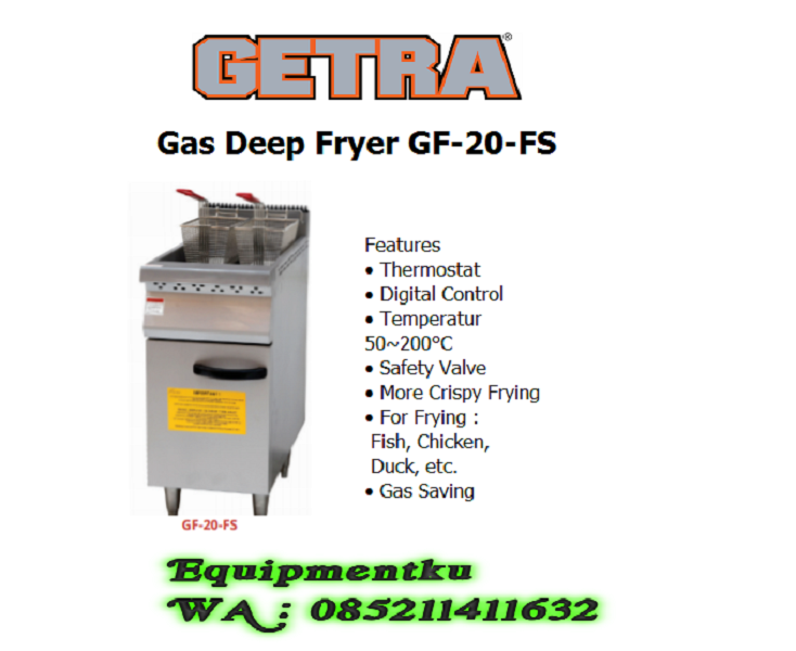 Gas Deep Fryer GF20FS GETRA Lazada Indonesia