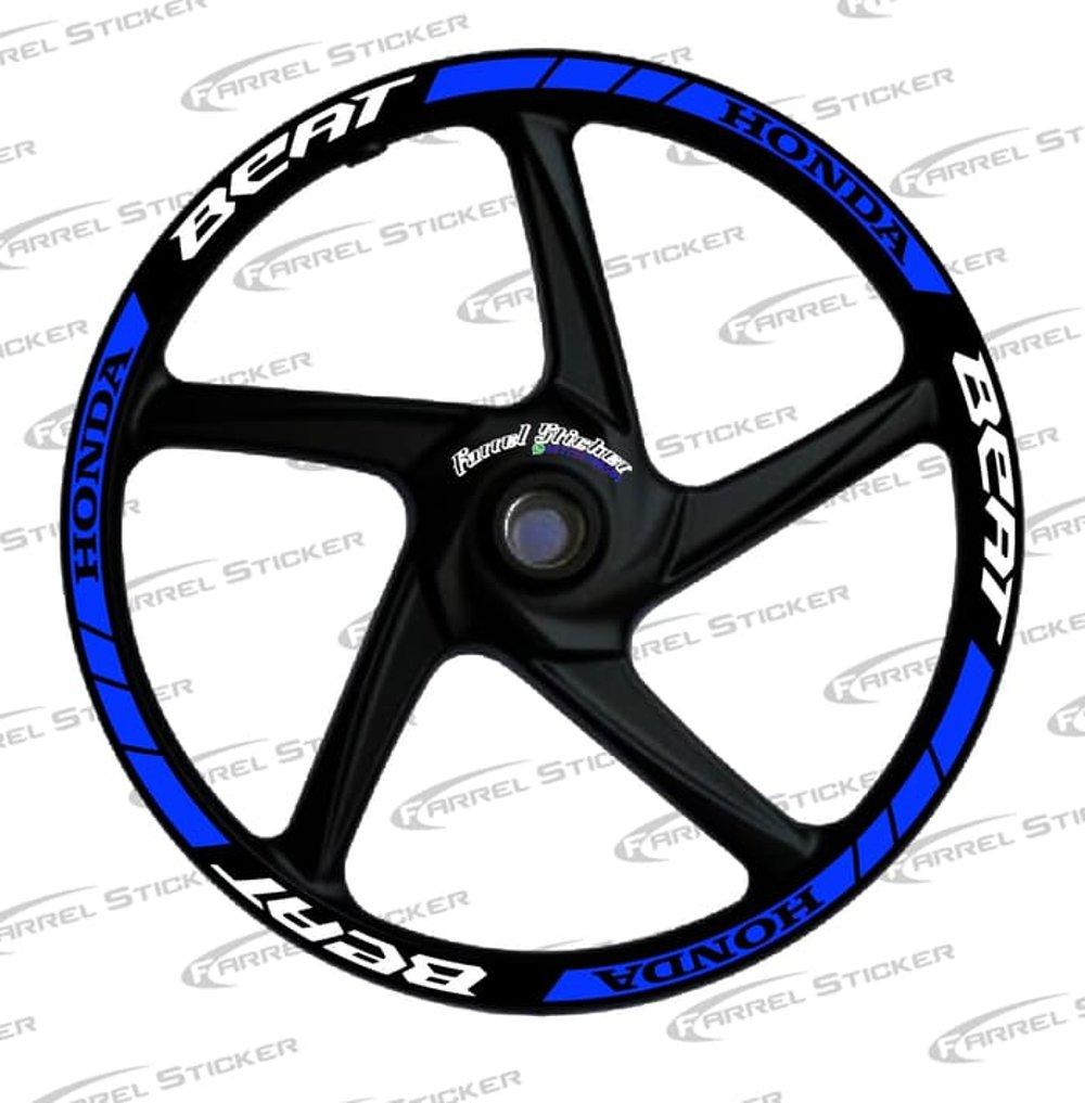 Ngemall - Baru Stiker Velg Sticker Velk 4 Honda Beat Ready Stock - Biru - Ngemall