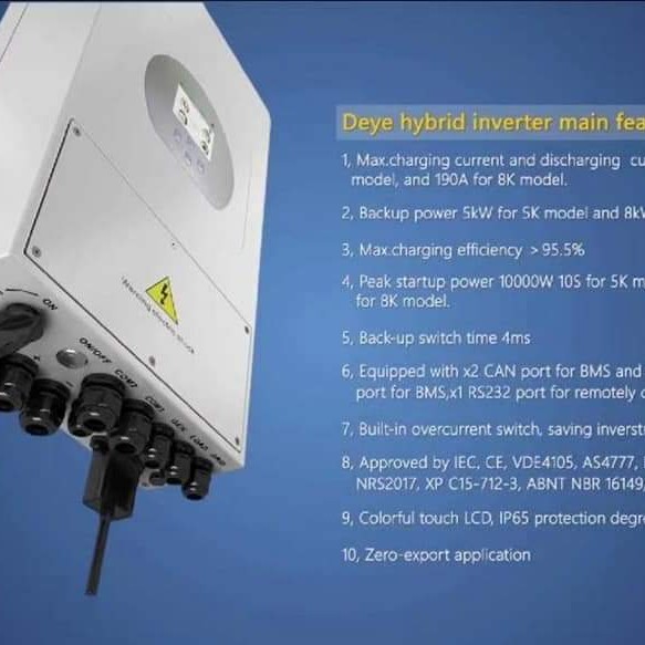 Deye Hybrid Inverter PSW ON OFFGRID Bidirectional 48V 5000W 5 3KVa Lazada Indonesia