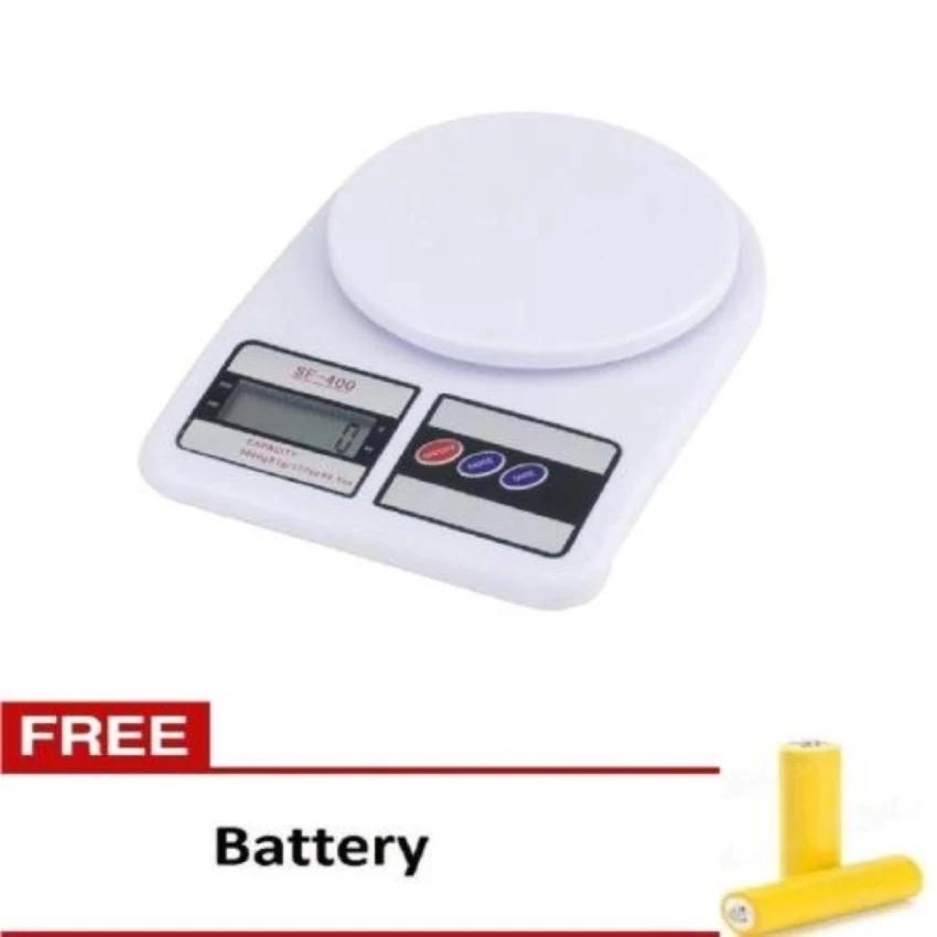 Aiueo Timbangan Digital Dapur 10 kg Putih Free battery