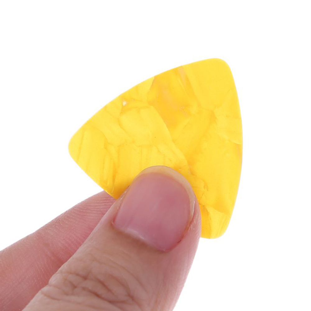 10 Dụng Cụ Tam Giác 0.46Mm Đàn Guitar Pick Guitar Phụ Kiện Miếng Gảy Celluloid