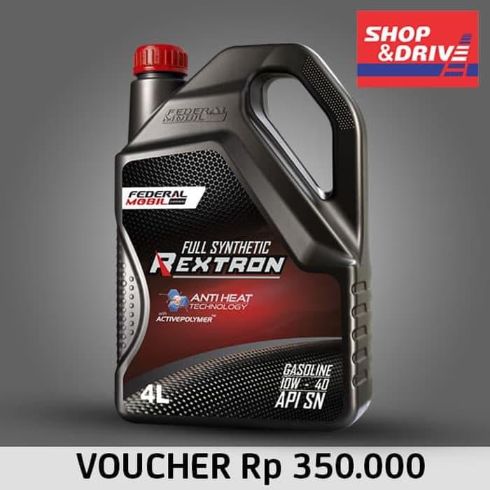 E-Voucher Shop n Drive Federal Mobil Rextron 10W 40 Full Synthetic 4L