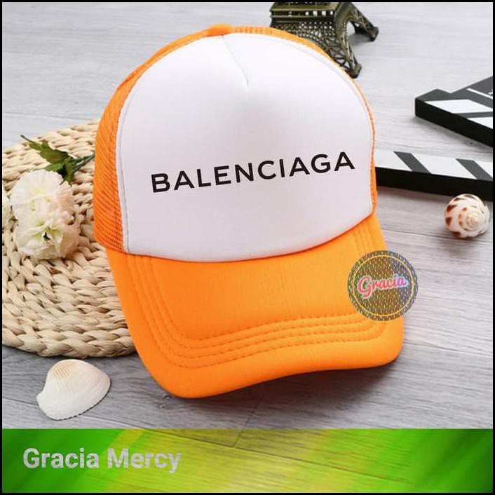 Topi Wanita Logo Balenciaga Jaring 