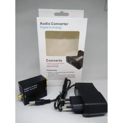 CONVERTER TOSLINK AUDIO DIGITAL TO ANALOG OPTICAL COAXIAL TO RCA