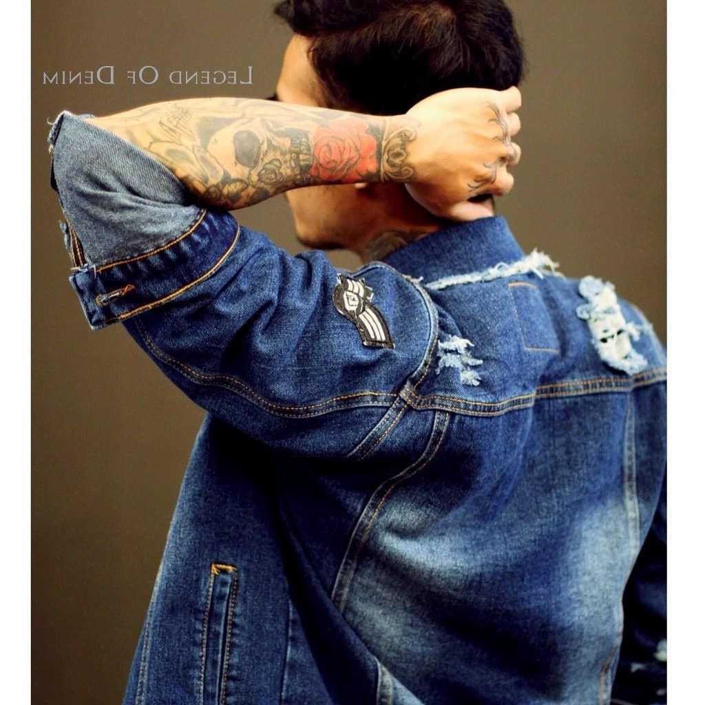 Jaket Bahan Levis Ripper Premium Pria 