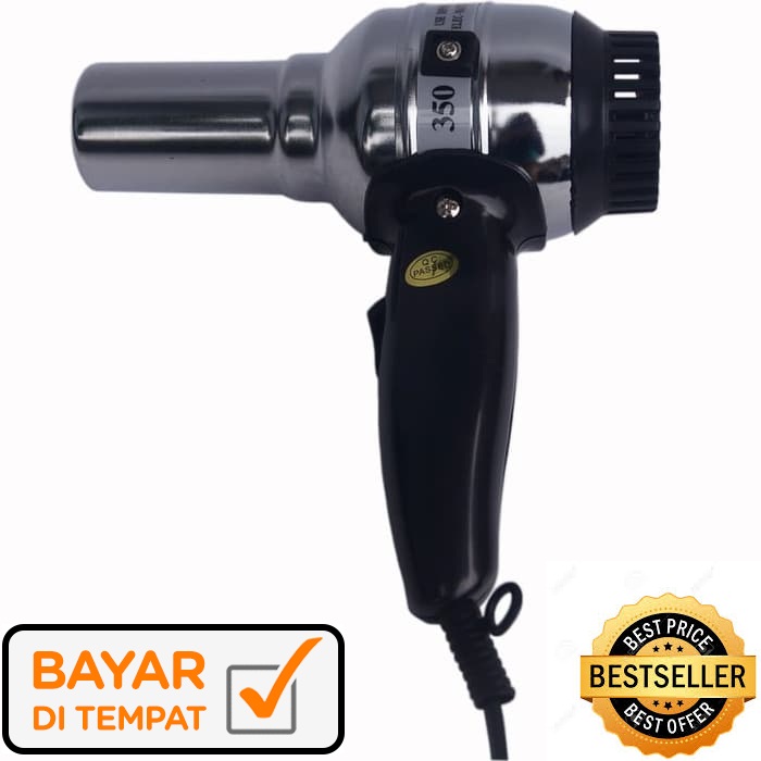 GilaDiskon Alat Pengering Rambut Salon Hair Dryer Rainbow 350 Watt untuk Bulu Kucing Panas Awet Hitam COD Promo Murah Best Seller