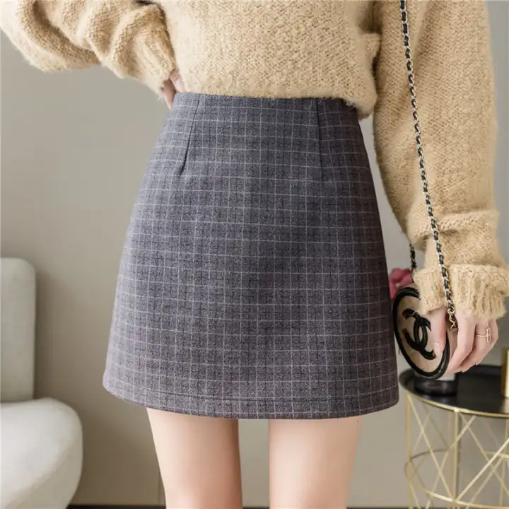 plaid skirt lazada