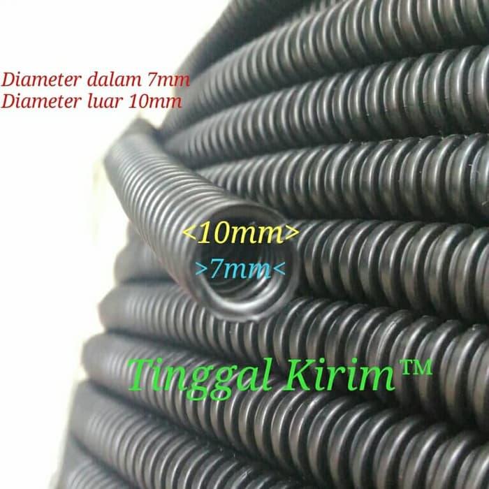 TWINS selang fleksibel belah 7mm untuk membungkus / merapihkan macam2 kabel