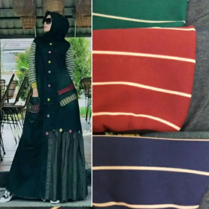 Putratunggal Gamis Jeans Kombinasi Gamis Levis Mix Gamis Jeans Gamis Murah Gamis Wanita Gamis Muslim Wanita Lazada Indonesia