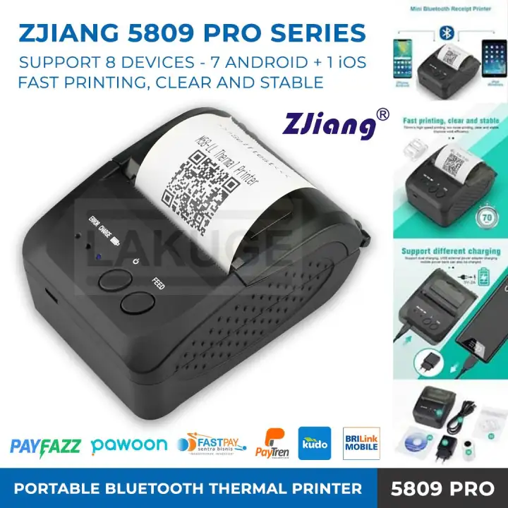 printer bluetooth zjiang 5809