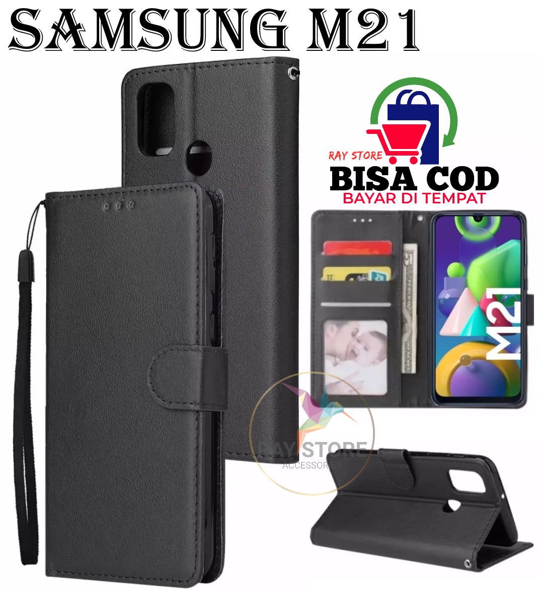 SAMSUNG M21 (2020) FLIP LEATHER CASE PREMIUM-FLIP WALLET CASE