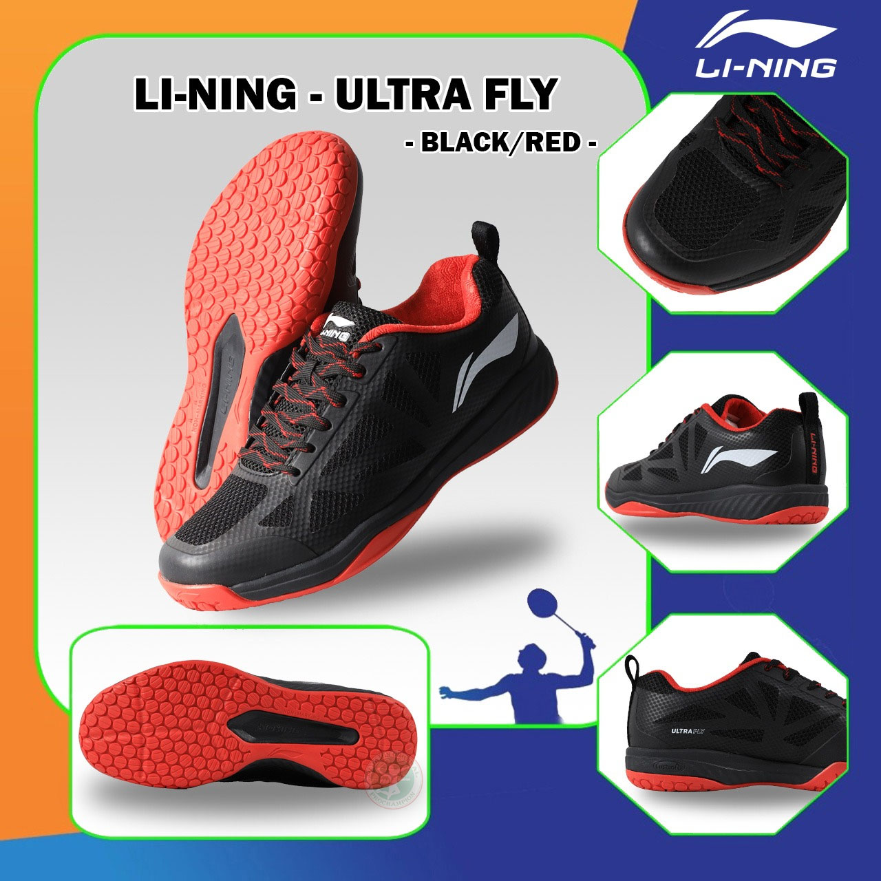 LINING ULTRA FLY / LINING ULTRA FLY / ULTRA SEPATU BADMINTON ORIGINAL