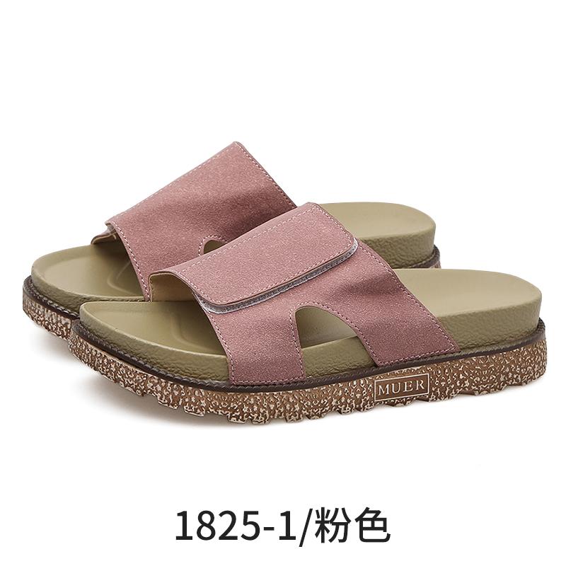 Sandal wanita pakaian luar sol tebal sendal adem 2019 musim panas modis Sandal pantai Sol Tebal merah tepi pantai sandal segaris Anti Selip
