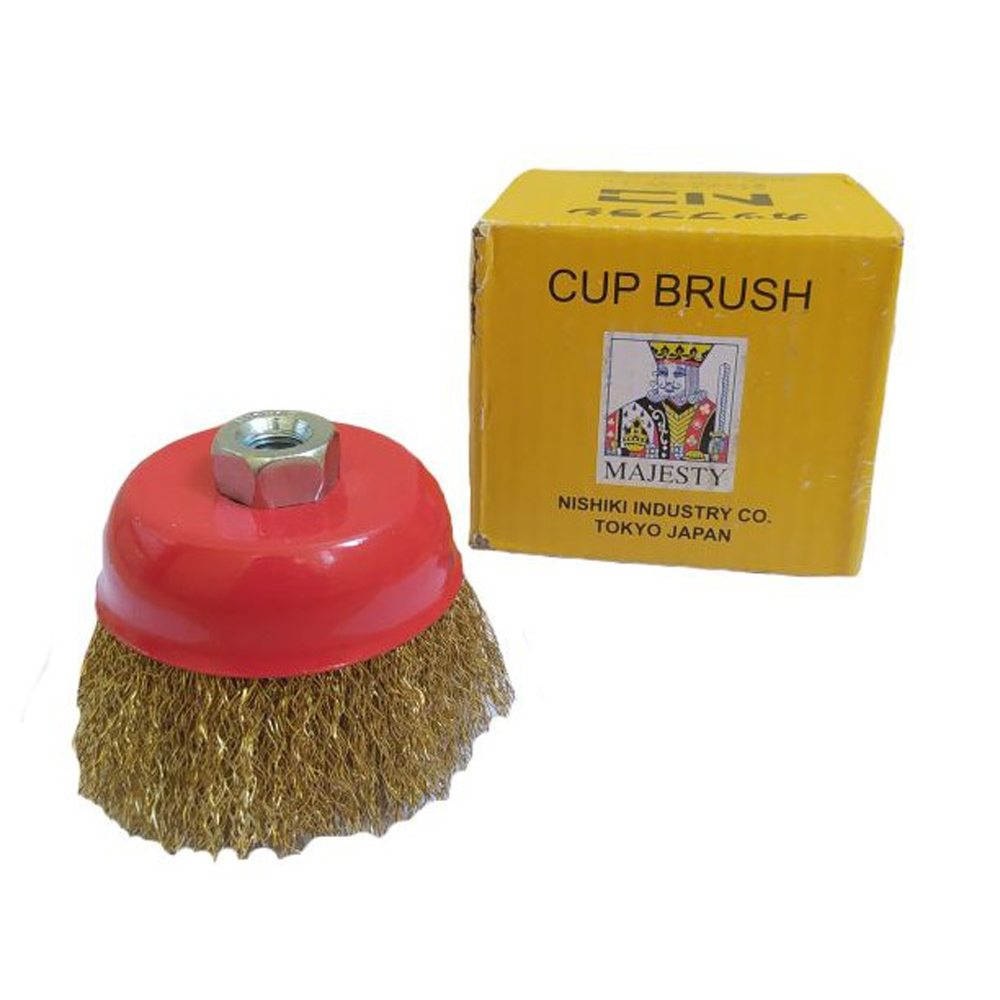 KING Sikat Kawat Mangkok 3" Kuningan Untuk Gerinda Cup Brush Crimped