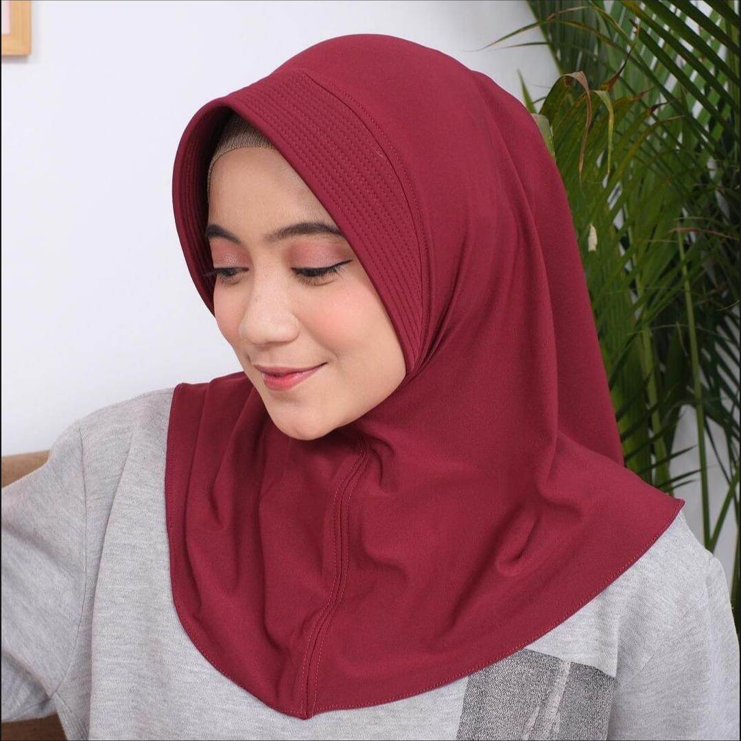 hijab sport maroon
